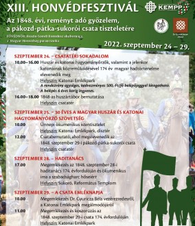 Ismét Honvéd Fesztivál több napon át a pákozdi csata tiszteletére